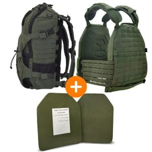 בנדל ווסט טקטי ותיק צב OSO RG + שתי פלטות מיגון FMS 10X12 בשימוש כוחות הביטחון